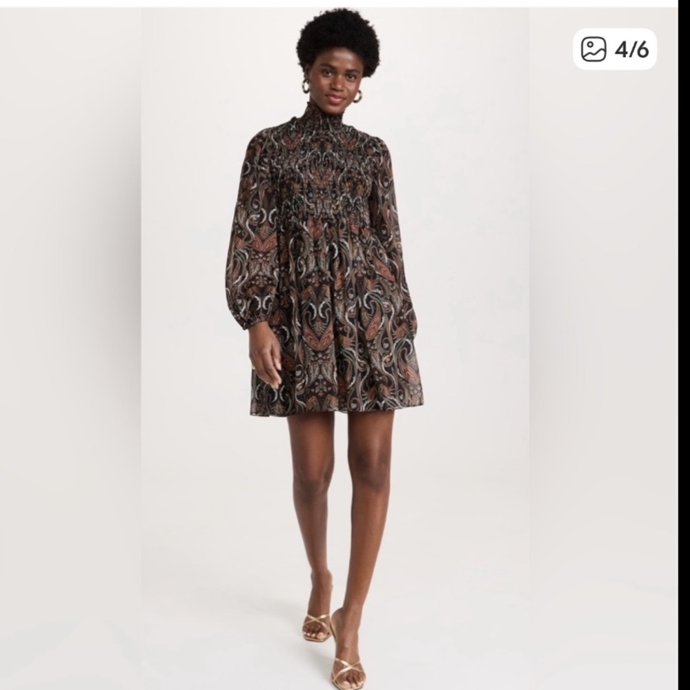 Misa | Bohemian Paisley Long Sleeve Dress